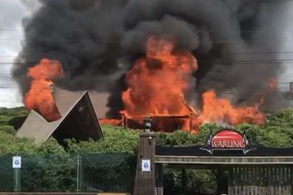 Vídeo: Incêndio destrói Warung Beach Club, famosa balada eletrônica em Itajaí | O TEMPO