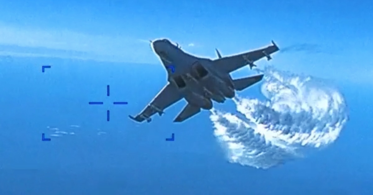 U.S. releases video showing Russian fighter jets intercepting American drone over Black Sea