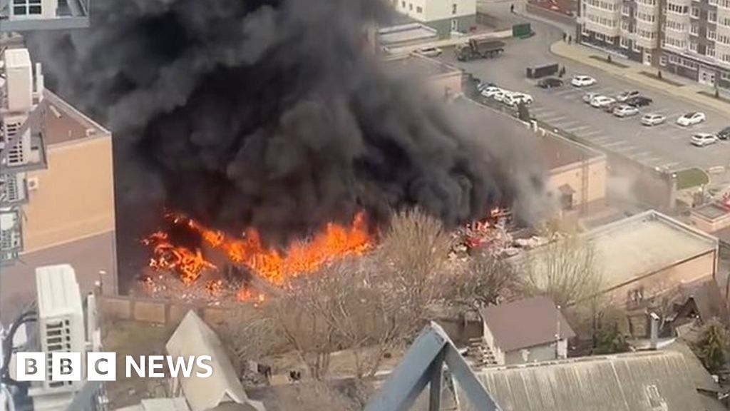 Security building on fire in Russia's Rostov-on-Don