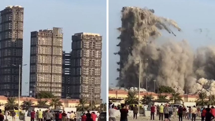 144-Floor Plazas Demolished in Abu Dhabi Within 10 Seconds