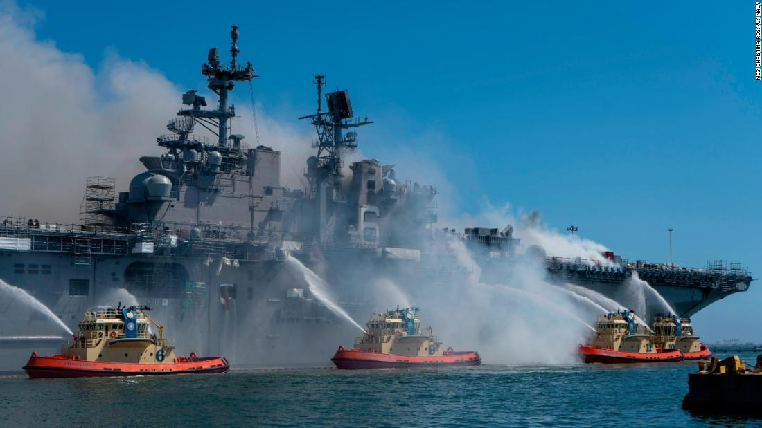 Navy to de-commission and scrap warship USS Bonhomme Richard after major fire
