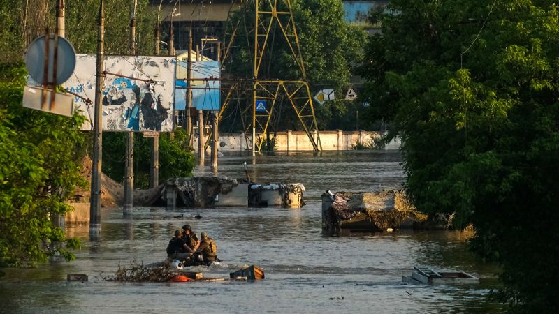 'Everything is drowning.' Nova Kakhovka dam collapse brings added danger to frontline city of Kherson | CNN