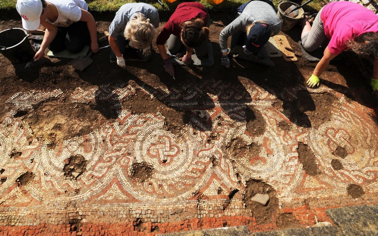 Mosaic discovery in Gloucestershire throws new light on Britain's Dark Ages