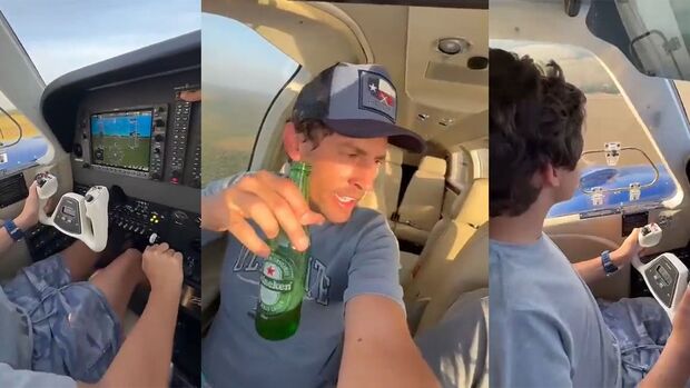 Fazendeiro e filho morrem em queda de avião; vídeo mostra homem bebendo cerveja e menino pilotando