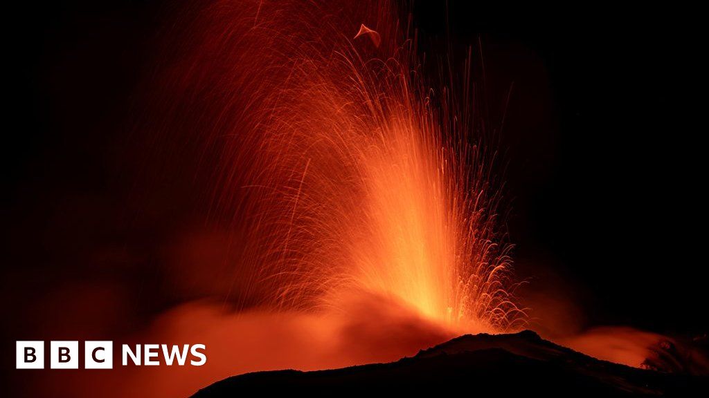 Watch: Mount Etna night eruption caught on camera