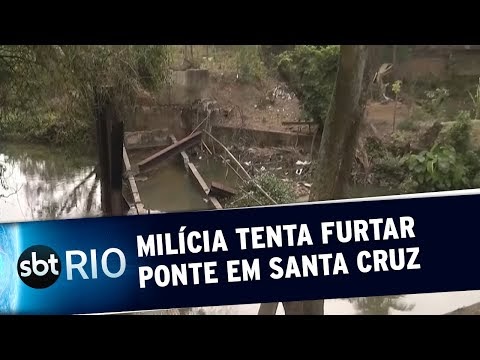 Criminosos roubam ponte histórica em Santa Cruz, Zona Oeste do Rio