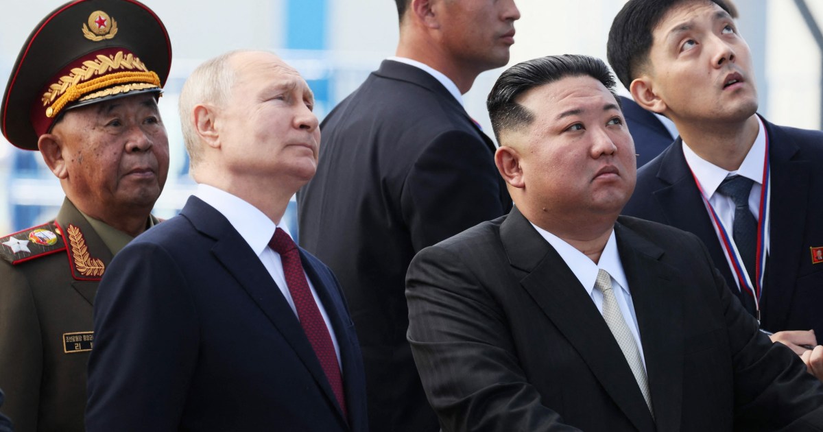 Kim and Putin meet at Russian spaceport for possible arms talks