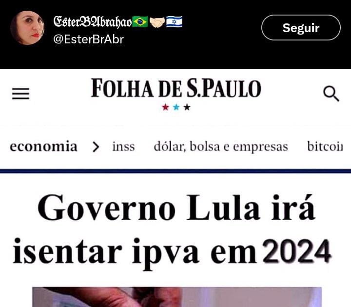 Lula irá isentar IPVA...