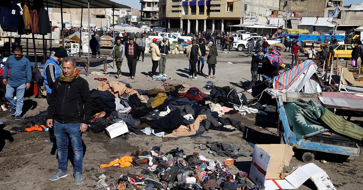 Suicide bombs rock busy Baghdad market, killing at least 28