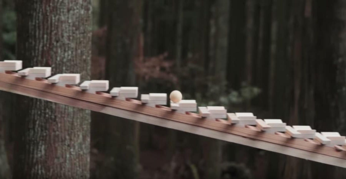 Giant Xylophone in a Japanese Forest Uses Gravity to Play the Most Ethereal Bach Music