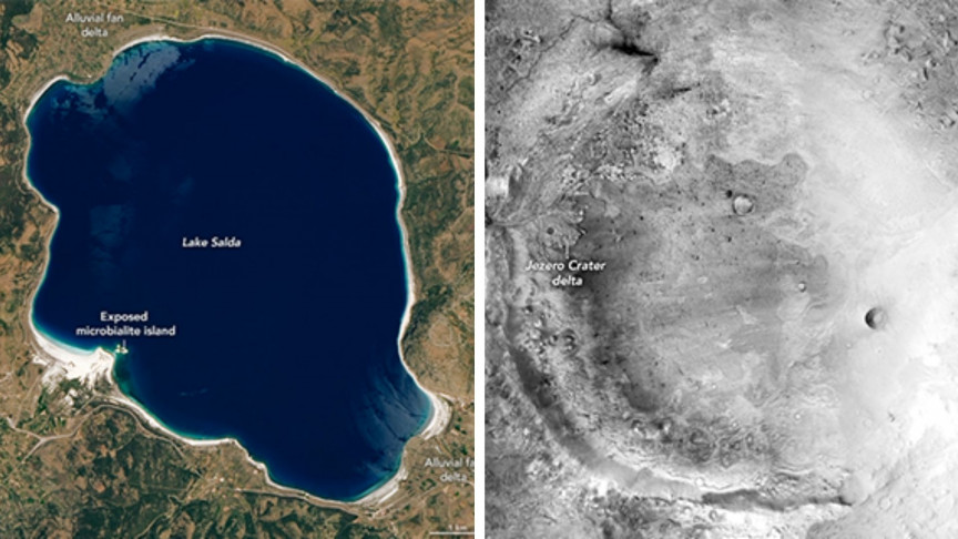 A Turkish Lake Is Oddly Similar to a Martian Crater