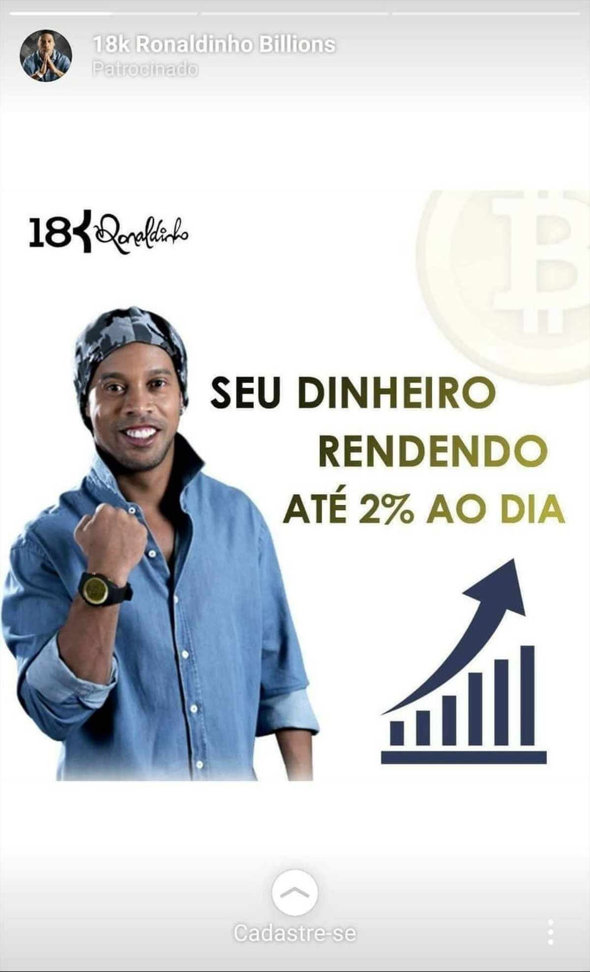 Ronaldinho Gaúcho vira réu em ação que pede R$ 300 milhões por pirâmide de criptomoedas
