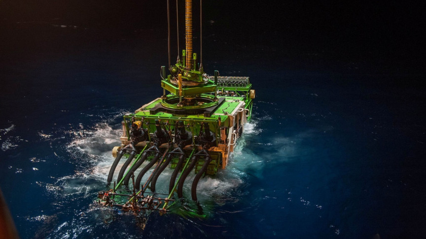 Deep Sea Mining Machine Stuck at the Bottom of the Pacific Ocean