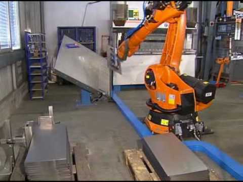 Automatic bending of sheet metal with a KUKA robot