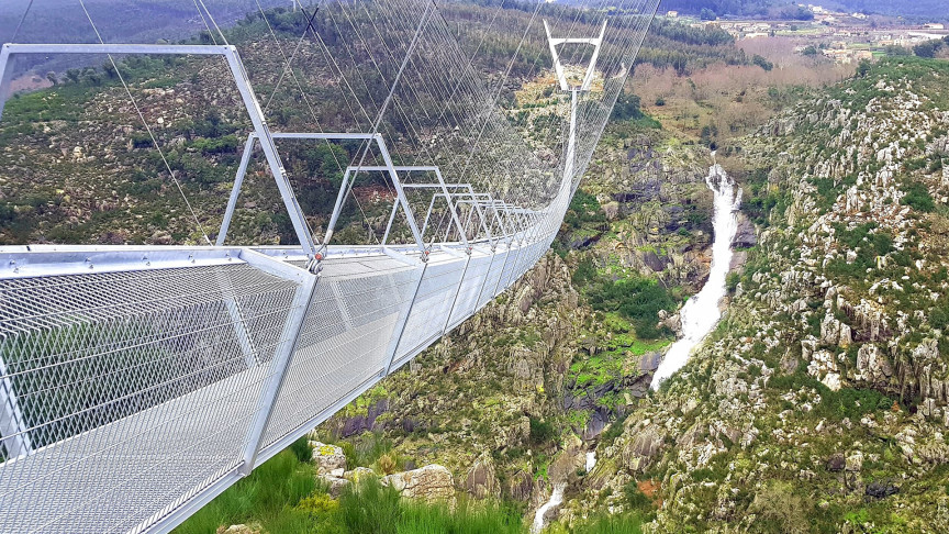 World's Longest Pedestrian Suspension Bridge Now Open in Portugal