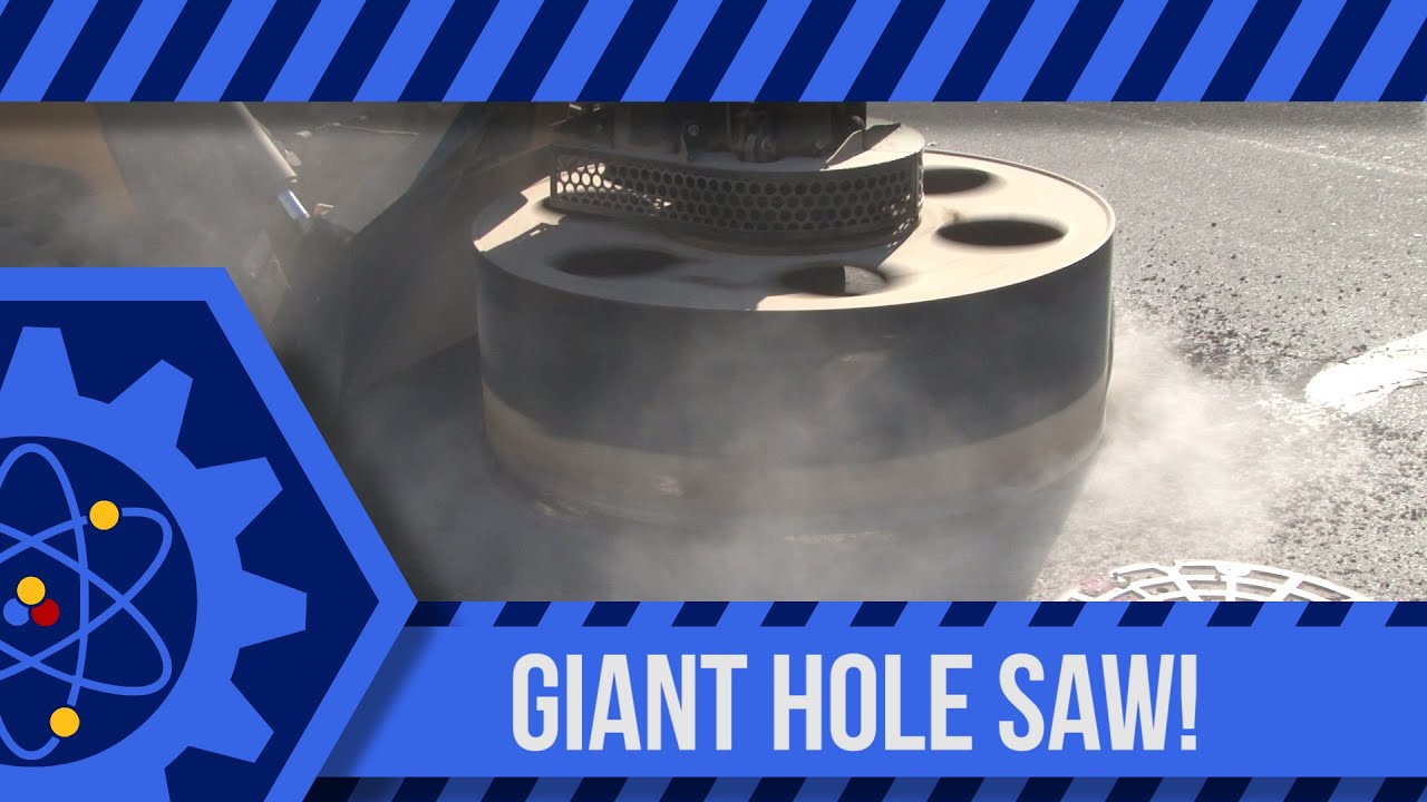 Giant Hole Saw in Front of the Lab