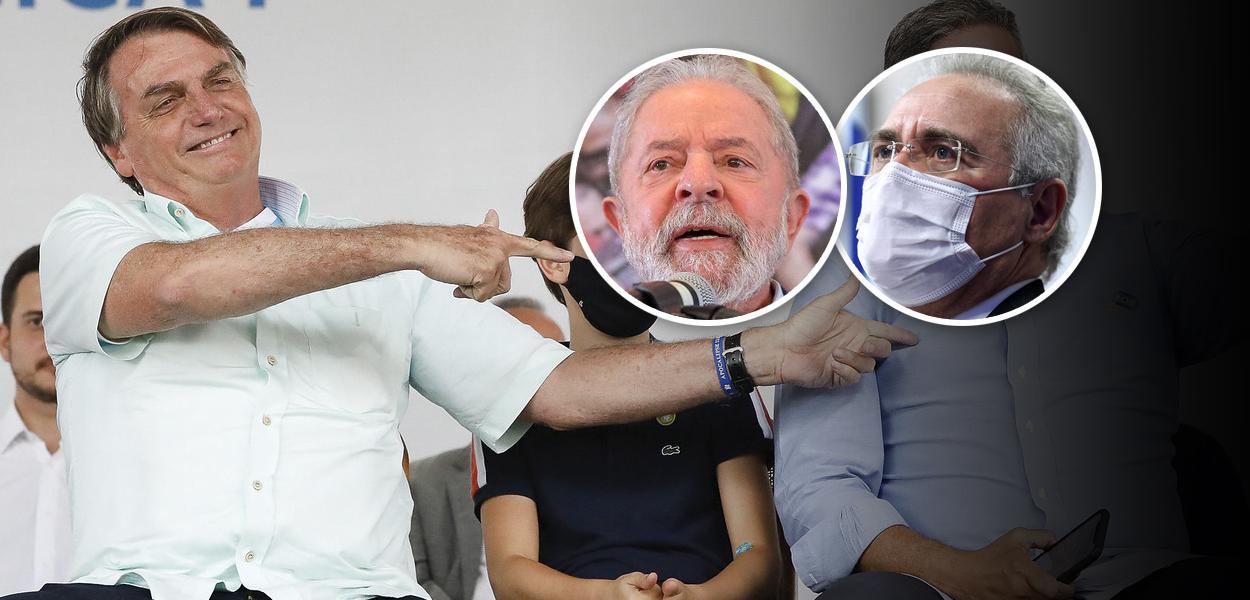 Em queda livre, Bolsonaro agride Lula (“nove dedos”) e Renan (“vagabundo”)