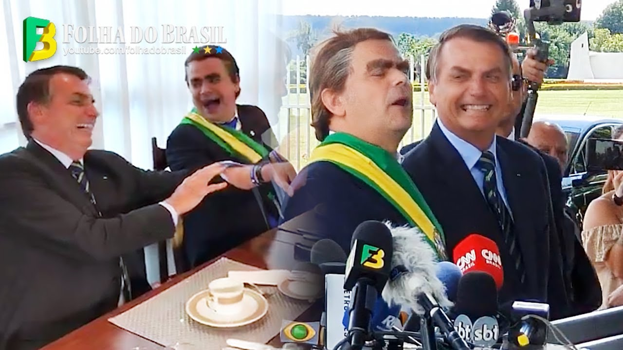 Bolsonaro e Carioca tiram onda da imprensa e tomam café da manhã em gravação ao Domingo Espetacular