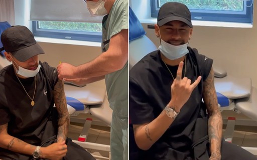 Neymar é vacinado contra a Covid-19: "Chegou a minha vez"