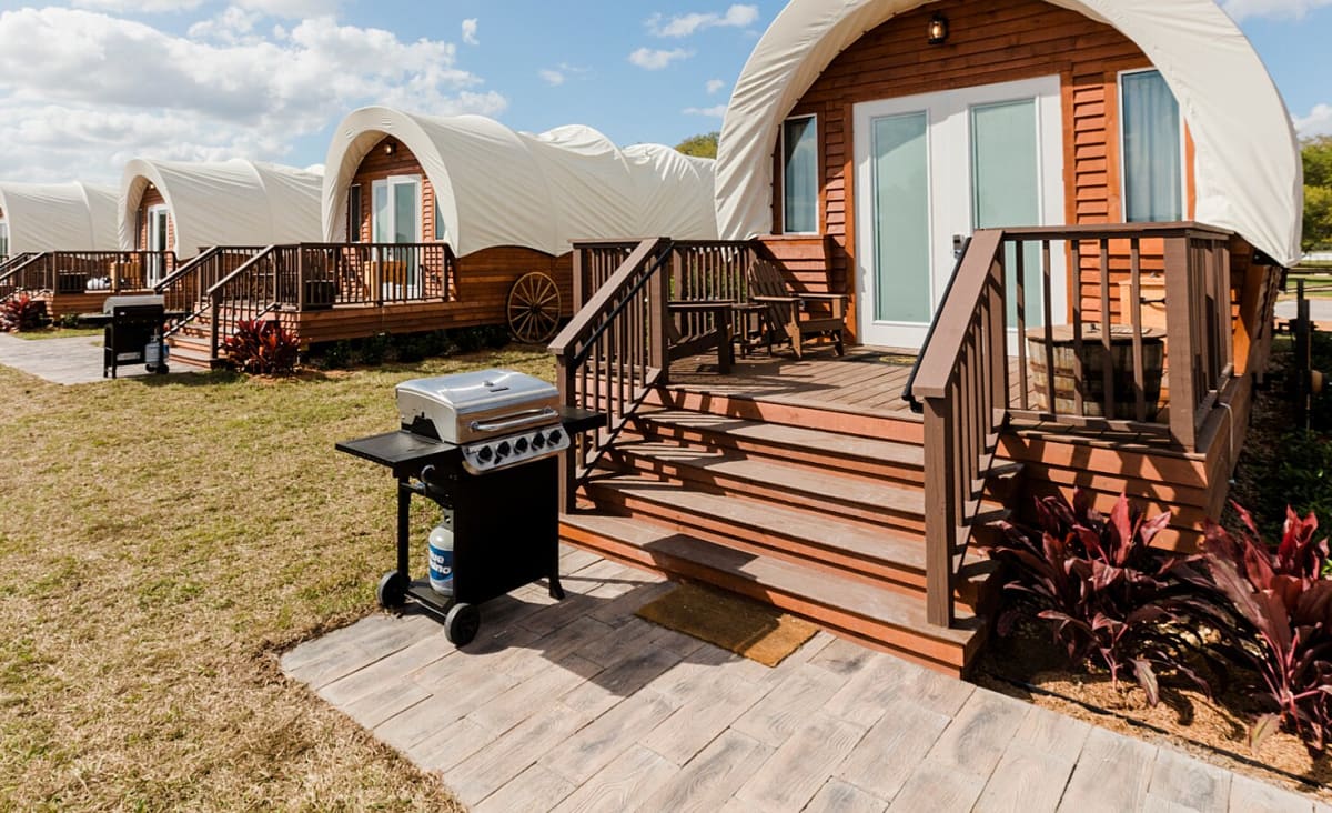 You Can Go Glamping in a Covered Wagon at This Western-Style Florida Ranch