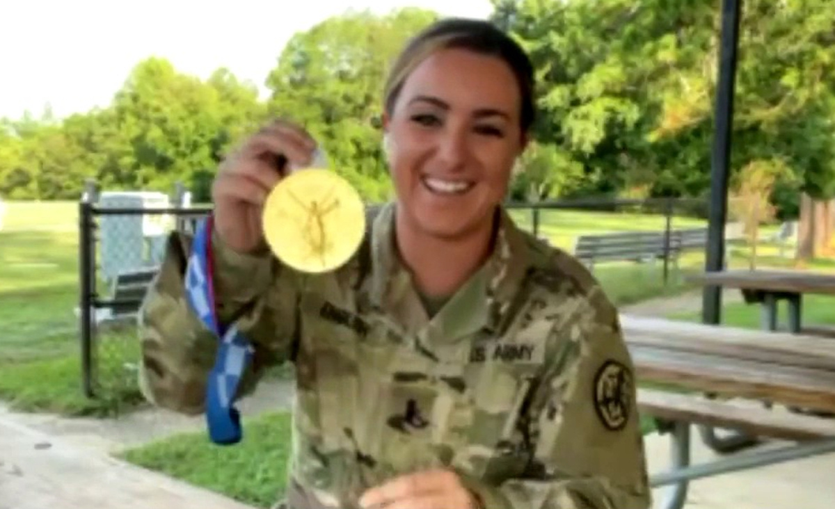 Army officer Amber English brings home gold medal after record Olympic performance: 'I'm very, very humbled'