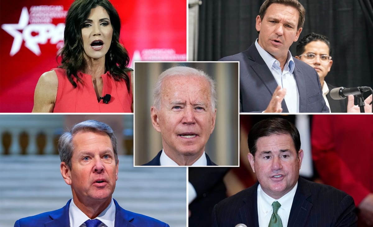 GOP governors rip Biden over new mandate, threaten legal action