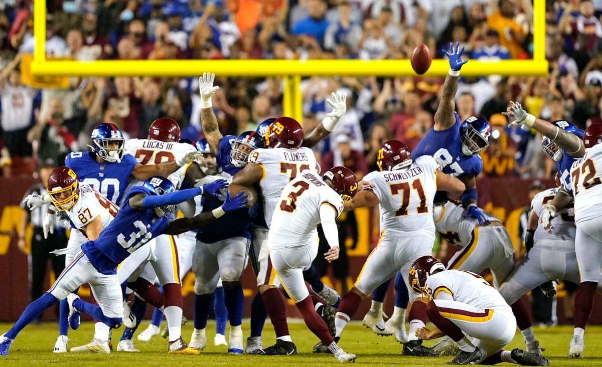 Giants suffer painful loss after giving Washington second kick to win it