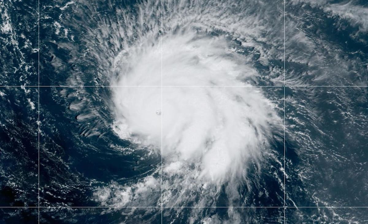 Hurricane Sam strengthens to Category 4 in the Atlantic