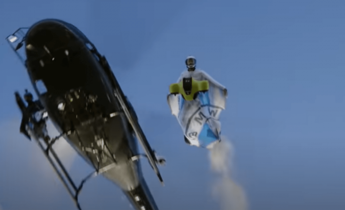 Watch BMWi's Electric Wingsuit Break the World Record at 186 Mph