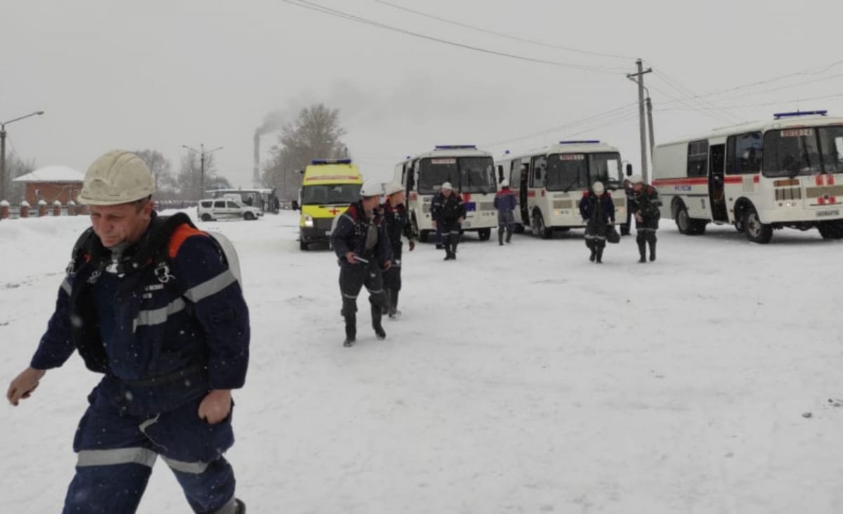 Dozens of Miners Trapped and Nine Dead After Fire in Russian Coal Mine