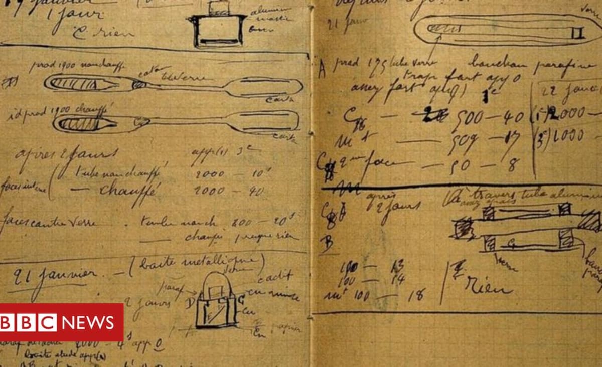As anotações de Marie Curie que ficarão guardadas em caixas de chumbo por 1,5 mil anos - BBC News Brasil