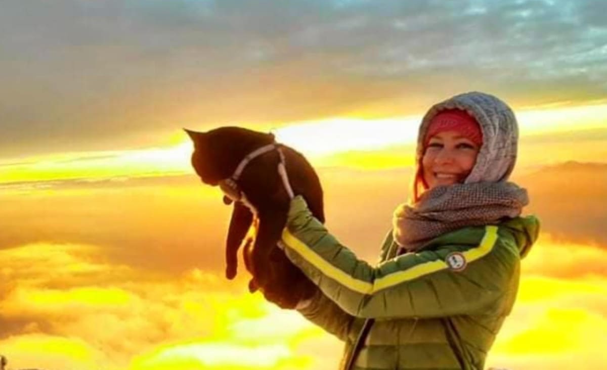 Young Woman Makes a Special Pouch For Her Cat to Take Him Traveling Around Italy – His Favorite Hobby
