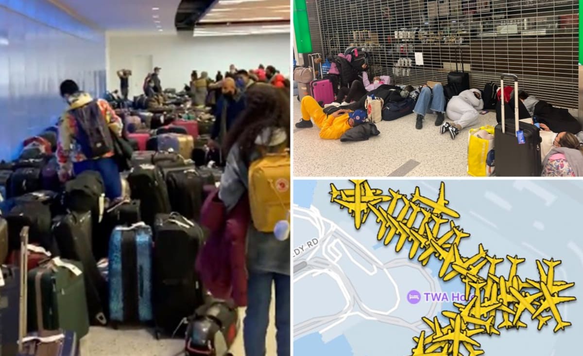 Hundreds of passengers stranded at JFK over JetBlue flight delays, cancellations