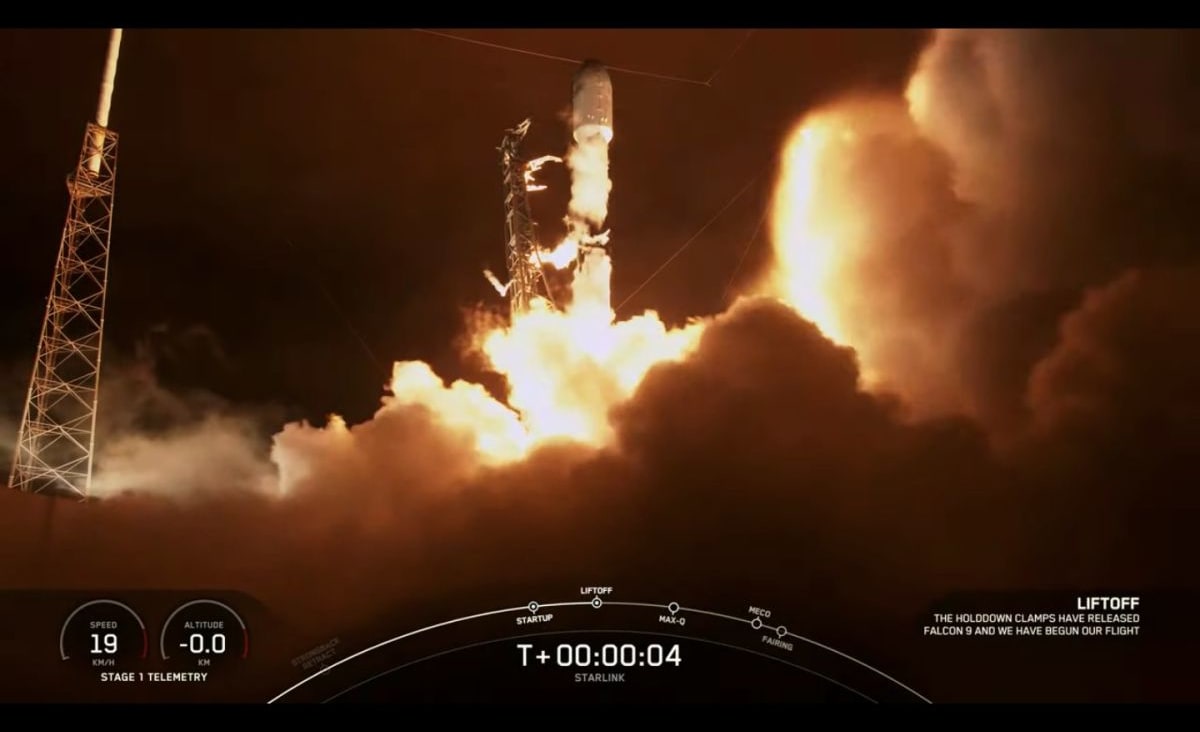 SpaceX Falcon 9 rocket launches record 12th mission, lands on ship at sea