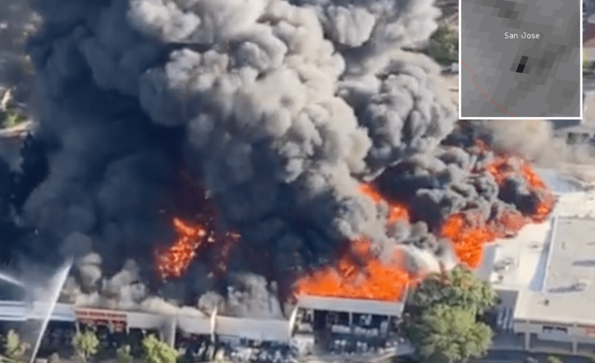 Enormous California Home Depot fire visible from outer space