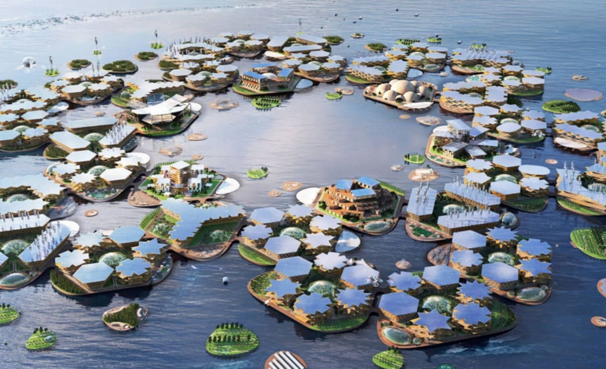 The world's first floating city prototype unveiled in South Korea