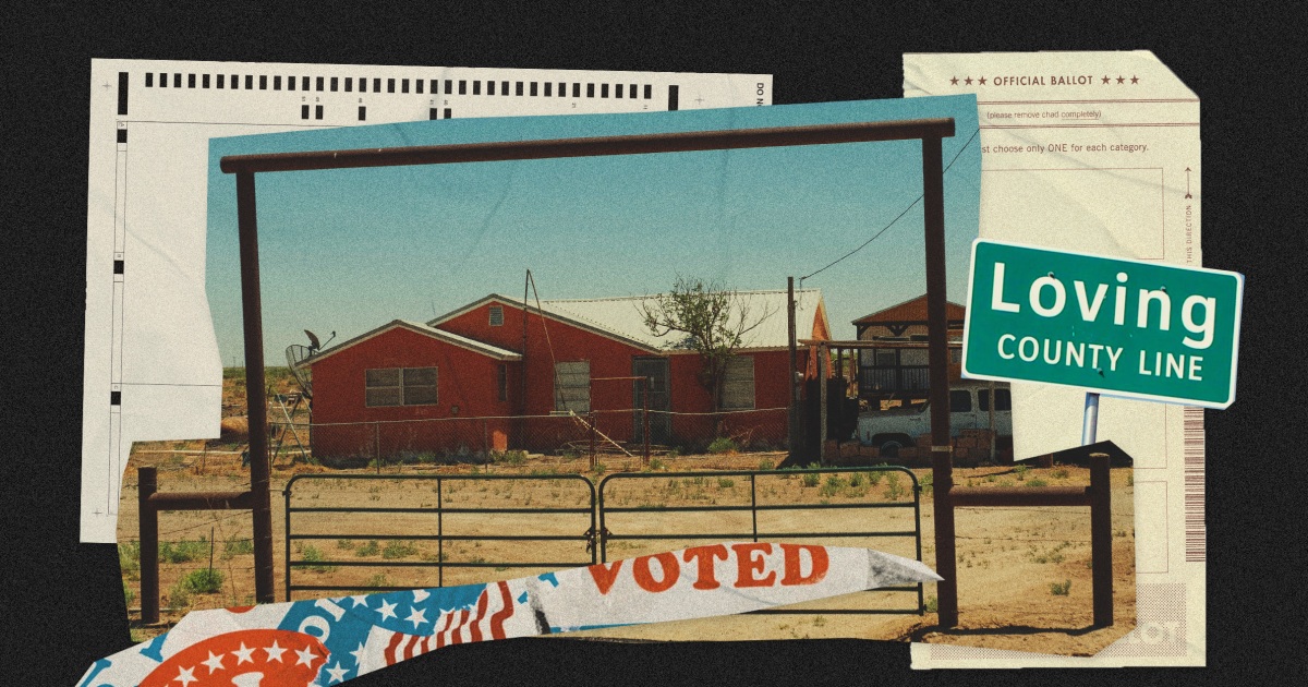11 people are registered to vote at an old farm in Loving County, Texas. But the sheriff says no one lives there.