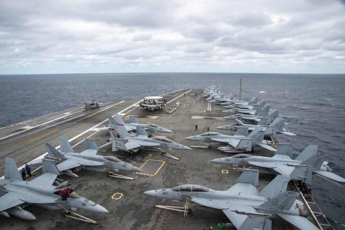 Fighter Jet Blown Off Carrier Deck in Unexpected Heavy Weather