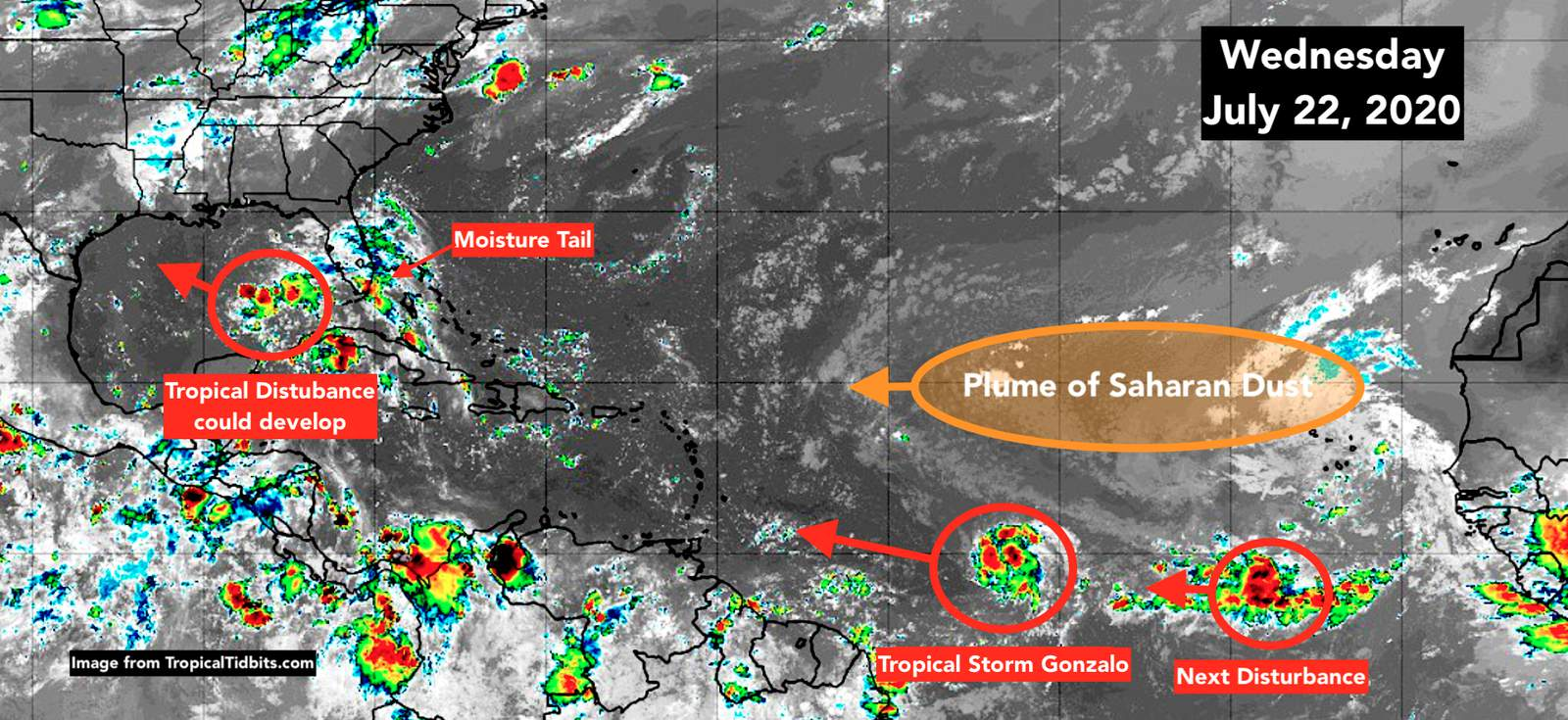 Tropical Storm Gonzalo forms in Atlantic as tropics heat up	