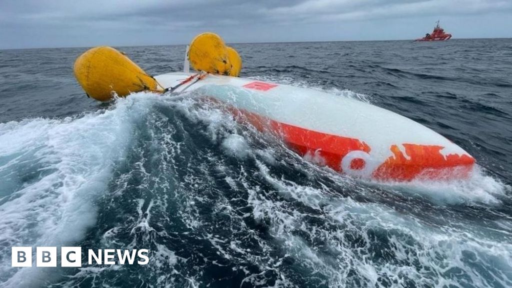French sailor survives 16 hours in capsized boat in Atlantic