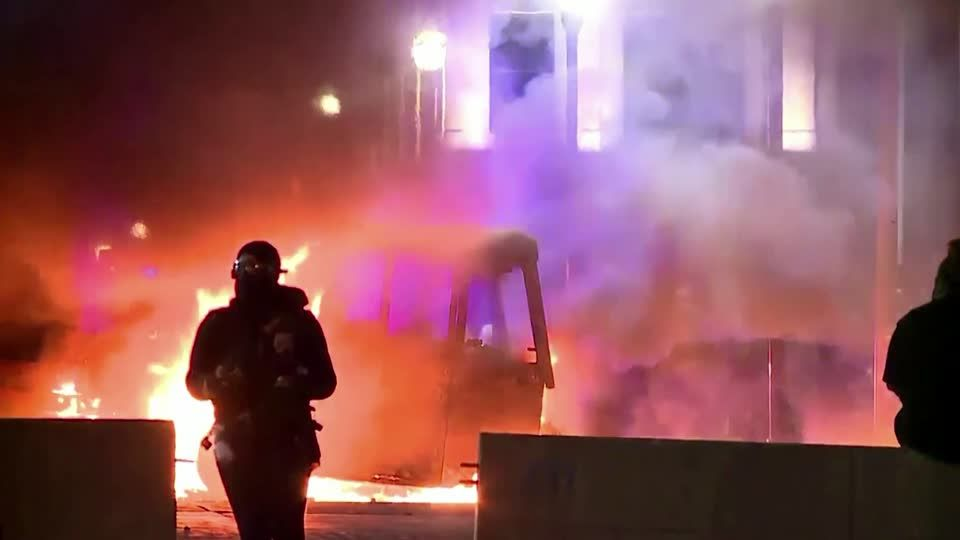 Wisconsin unrest flares for second night