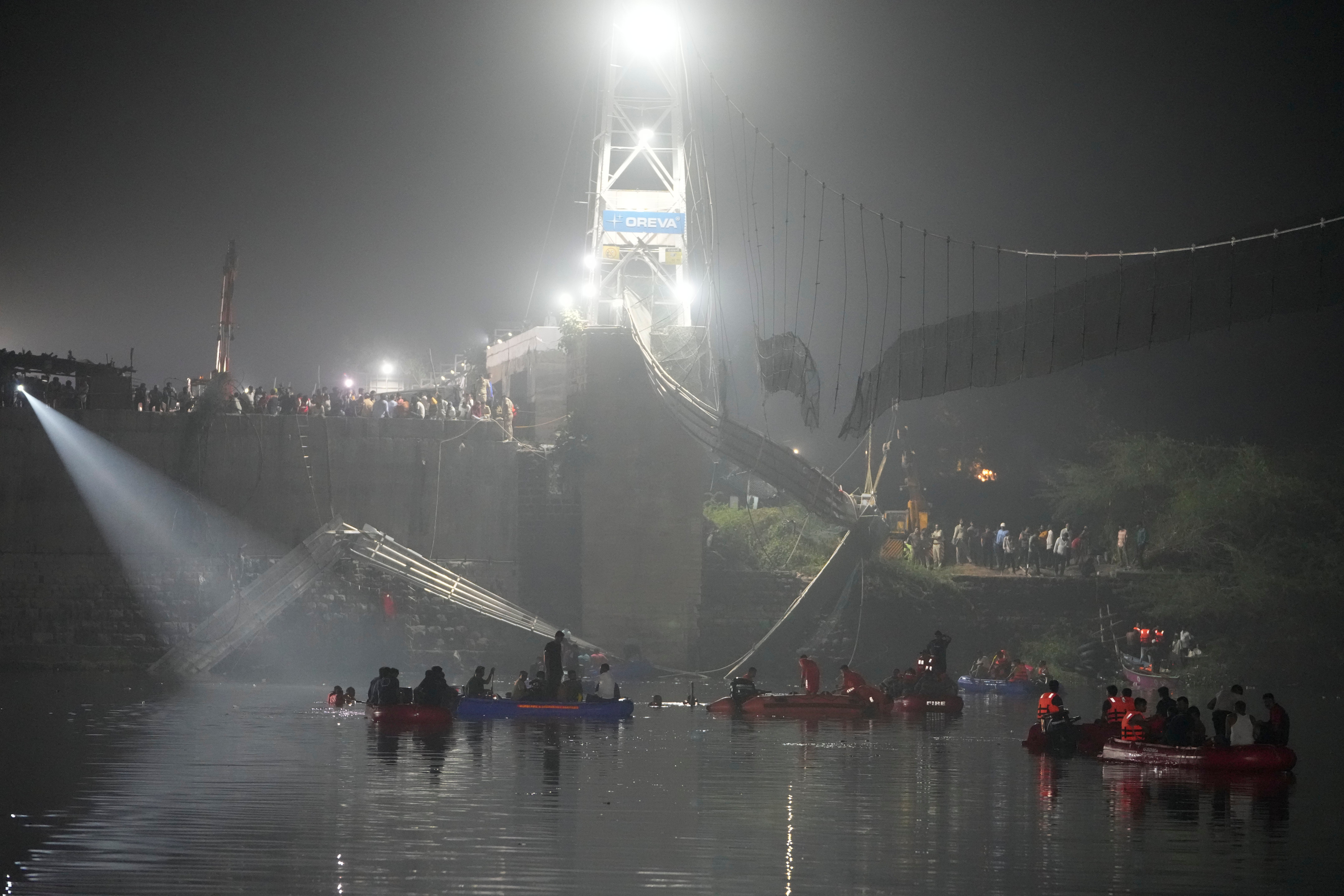 India bridge collapse kills at least 132, including mostly teens, women and older people: officials