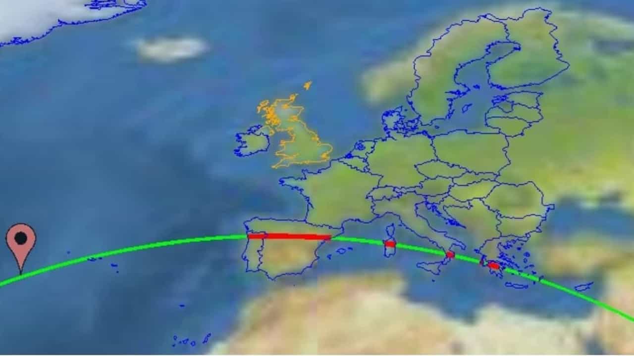 Foguetão chinês descontrolado suspende voos em Espanha. Portugal na rota