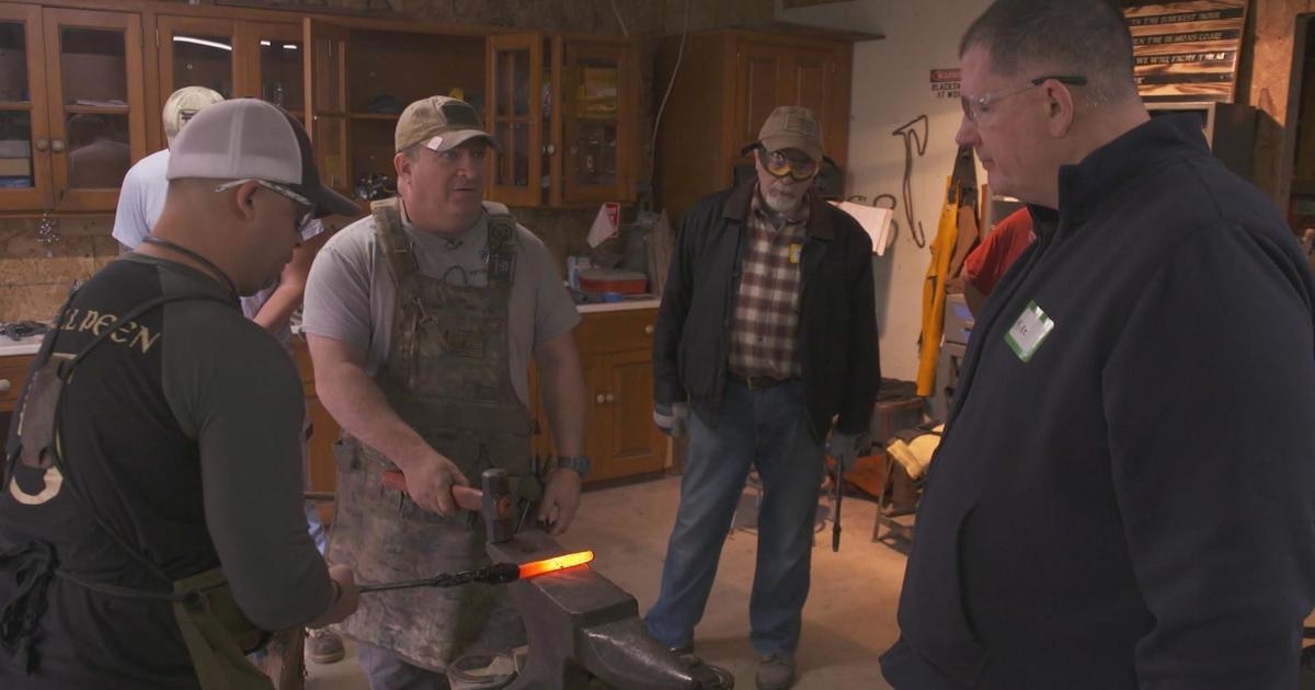 Gulf War veterans teach blacksmith to help soldiers and first responders: "We're their therapist"