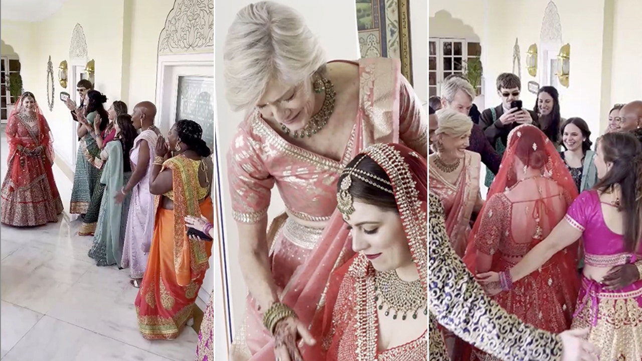 American bride goes viral for family's 'surreal' reaction to her Indian wedding attire
