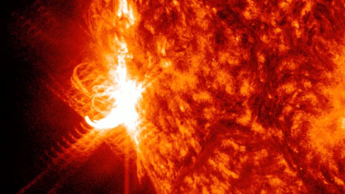 Previously hidden sunspot unleashes colossal X-class solar flare as it turns to face Earth