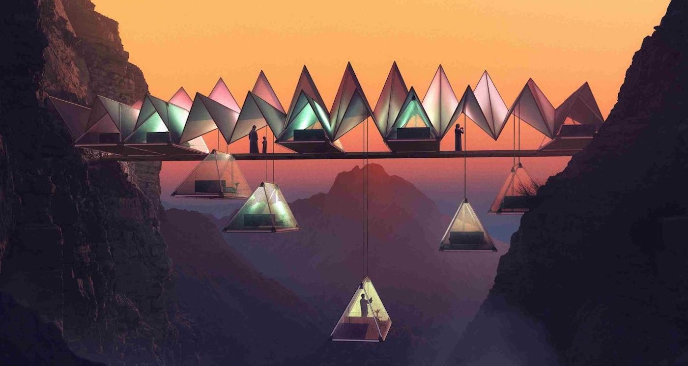 Planned Resort Boasts Tents Suspended in the Air Surrounded by Gorgeous Mountains
