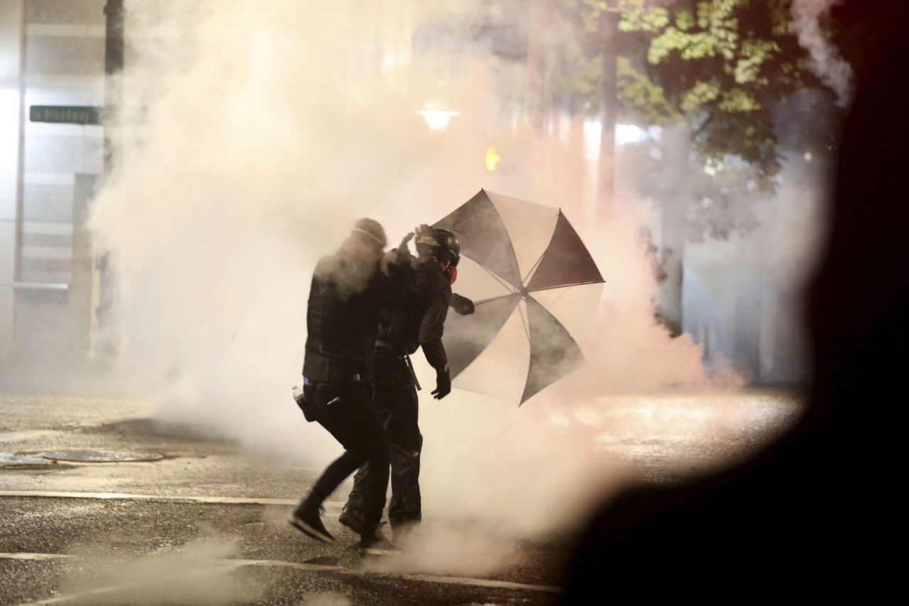 Police: Violence at Portland protest escalates to firebombs